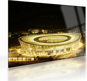 Tablou pe sticlă - stadion de fotbal (70x50 cm)