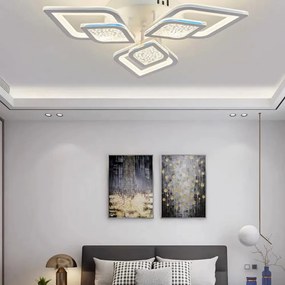Lustra LED Cu Telecomanda, Elit's, EsnM408-3, 75W, Alb