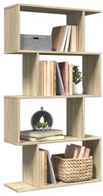 vidaXL Bibliotecă/separator 4 niveluri stejar sonoma 70x24x129cm lemn