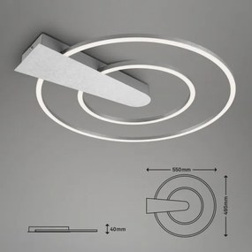 Plafonieră LED dimabilă Briloner 3543-018 NICO LED/25W/230V crom