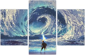 Tablou - Ilustrație a unui băiat cu o suliță (90x60 cm)