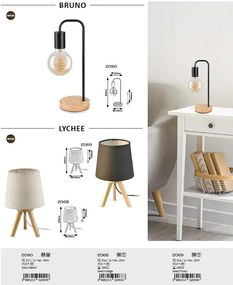 Veioza, lampa de masa design industrial Lychee natur
