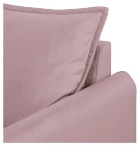 Canapea mov lavandă cu tapițerie din catifea 138 cm Juli – Ropez