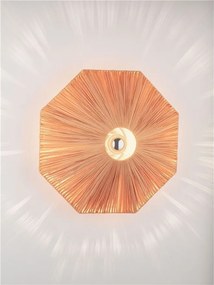 Aplica de perete cu design texturat ELVIO caramiziu 45cm