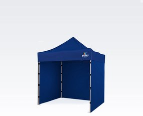 Foișor tip foarfecă 2x2 m Oțel | Dotări profesionale Ridicat în 45 s. - cu 3 pereți - Albastru