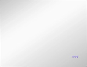 HOMCOM Oglindă de Baie LED cu Ramă, Anti-Abur, 3 Temperaturi de Culoare și Memorie, 80x60x4 cm, Transparent | Aosom Romania