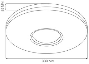 Plafonieră LED pentru baie DETROIT LED/18W/230V d. 33 cm IP44