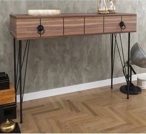 Consola hol Aida cu sertar culoare nuc si negru