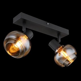 Globo 54309-2B - Spot orientabil TOKKI, 2xE14/40W/230V, negru