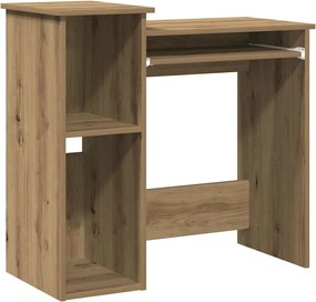 vidaXL Birou cu rafturi stejar artizanal 84x40x78 cm, lemn prelucrat