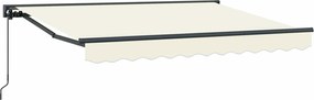 vidaXL Copertină retractabilă manuală Crem 2,5 x 2 m