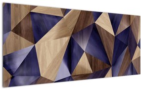 Tablou - 3D triunghiuri de lemn (120x50 cm)