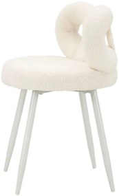 Mauro Ferretti Scaun Mini Ilary Alb, Diametru 40 X Înălțime 67 Cm, (Înălțime Șezut 46 Cm) | Aosom Romania