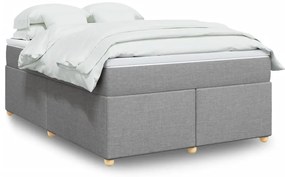 vidaXL Pat continental, gri deschis, 140x200 cm, material textil
