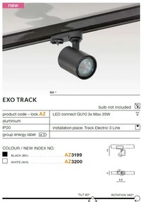 Spot directionabil pe sina EXO alb ZZ AZ3200
