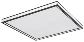 Plafoniera LED cu telefomanda, dimabila design modern Jessy negru mat 45x45cm