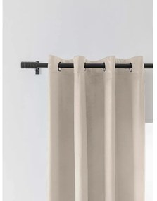 Draperie din catifea opaca Culoare bej VELVET 140x250 cm Agatat: Inele metalice