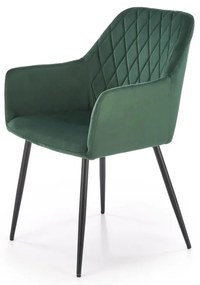 Scaun K558 velvet verde inchis