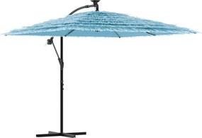 vidaXL Umbrelă soare de grădină stâlp din oțel, albastru 246x246x230cm