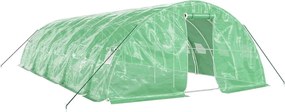 vidaXL Seră cu cadru din oțel, verde, 50 m², 10x5x2,3 m