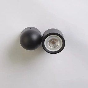 Aplica cu spot directionabil Perla, negru