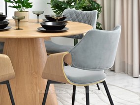 Scaun Rolf K (stejar gri + negru). 1111253