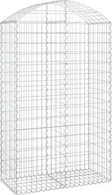 vidaXL Coș gabion arcuit, 100x50x160/180 cm, fier galvanizat