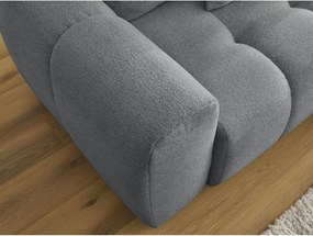 Colțar gri extensibil/cu spațiu de depozitare cu tapițerie din chenille (cu colț pe partea dreaptă/cu șezlong) Roxelane – Bobochic Paris