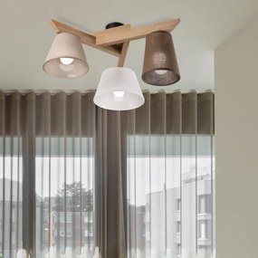 Lustră aplicată Brilagi ANTHONY 3xE14/40W/230V stejar