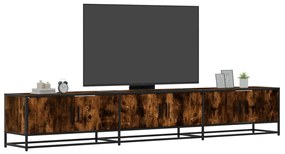 vidaXL Comodă TV, stejar fumuriu, 240x35x41 cm, lemn prelucrat