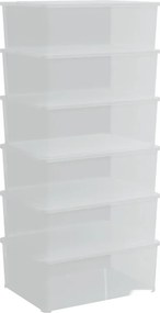 vidaXL Cutii de depozitare din plastic, 6 buc., 10 L, stivuibile