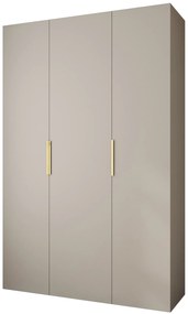 Dulap de haine 160 cm Carmela 50-4 (Cașmir + Auriu). 1126836