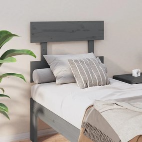 vidaXL Tăblie de pat, gri, 93,5x3x81 cm, lemn masiv de pin