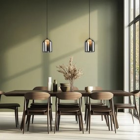 Pendul KLEA 1xG9/15W/230V negru fumuriu