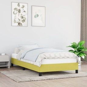 346687 vidaXL Cadru de pat, verde, 90x190 cm, material textil