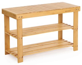 Pantofar din bambus cu banca ALMONTE 70x145 cm