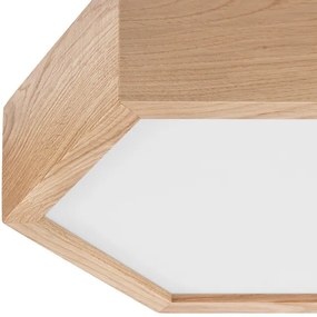 Plafonieră OAK HEX 1xE27/60W/230V d. 32 cm stejar