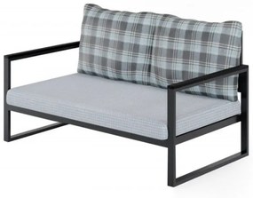 Canapea cu 2 Locuri Grădină, Metal / Acril / Poliuretan, MTLBHC120004, Multicolor