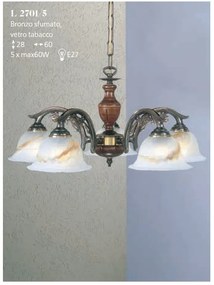 Candelabru clasic cu 5 brate design italian 2701