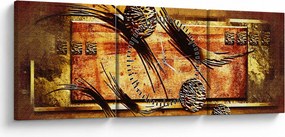 Tablou abstracției (cu ceas) (90x30 cm)