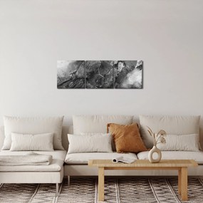 Tablou - Acuarelă papagali (cu ceas) (90x30 cm)