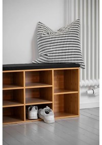 Pantofar în culoare naturală cu bancă cu aspect de lemn exotic Loft – Wenko