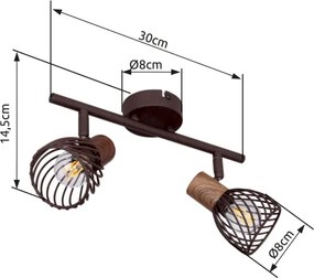 Globo 54817-2 - Lampă spot ISABELLE 2xE14/40W/230V