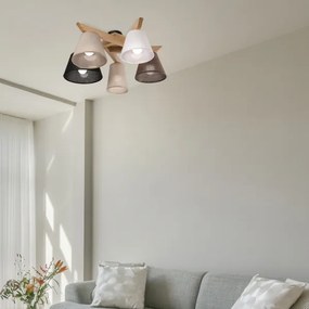 Lustră aplicată Brilagi ANTHONY 5xE14/40W/230V stejar