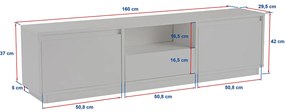 Masă TV Vanguard Natural White
