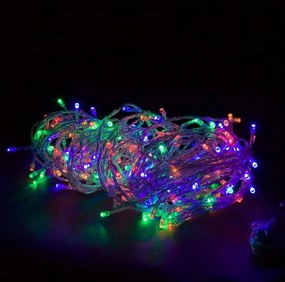 Iluminat LED de Crăciun - 60 m, 600 LED-uri, colorate
