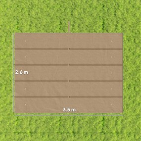 Outsunny Acoperiș de Schimb pentru Pergolă cu 10 Orificii de Drenaj,  Permeabil, 4x3 m, Bej | Aosom Romania