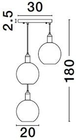 Lustra suspendata design modern MIRRO
