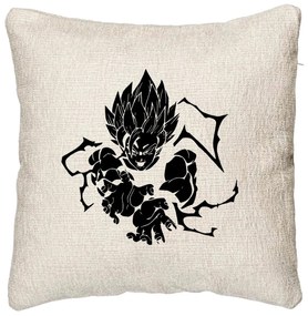 Perna Decorativa Canapea cu Dragonball Goku Black, 40x40 cm, Cu fermoar