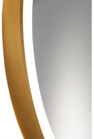 Oglindă Baie LED și Dezaburire Elit's Premium cu Senzor Touch, Lumina Rece, Caldă și Neutră, 70cm,rama Rose Gold